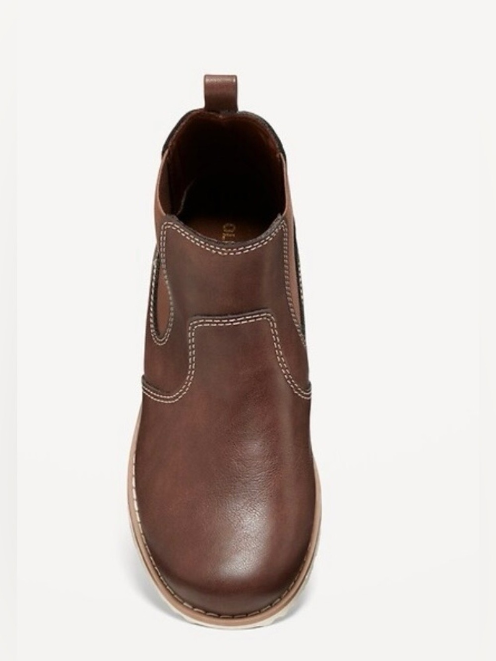 Old Navy Kid’s Brown Faux Leather Chelsea Slip on Boots Size 13